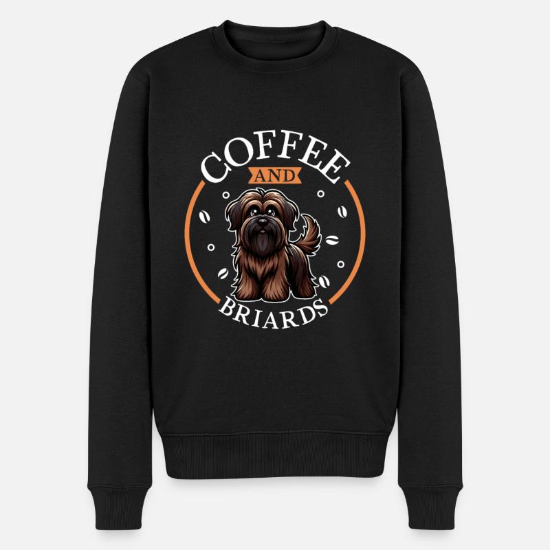 Café et Briard - Pull Premium bio Homme - noir