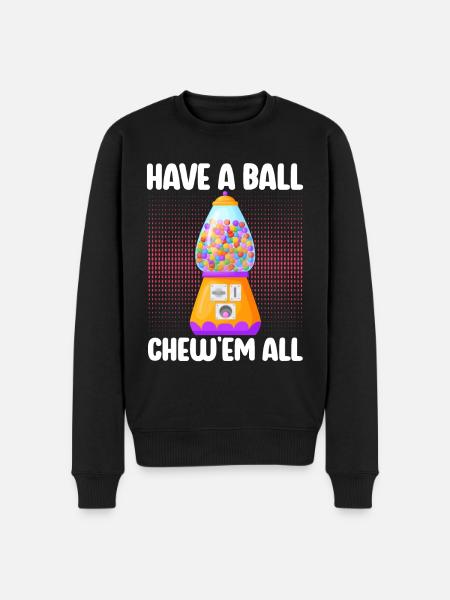 Gumball Machine Chewing Gum Machine - Men's Premium Organic Jumper - black