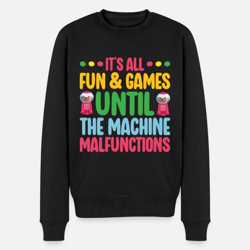 Gumball Machine Chewing Gum Machine - Men's Premium Organic Jumper - black
