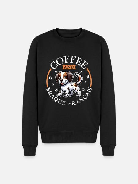 Coffee and Braque Français - Men's Premium Organic Jumper - black