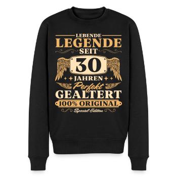 30 Jahre alt Perfekt Gealtert 30 Geburtstag - Männer Premium Bio Pullover - Schwarz - Vorne - Nico (187cm)