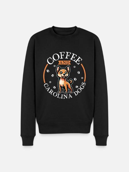 Coffee and Carolina Dog - Men's Premium Organic Jumper - black