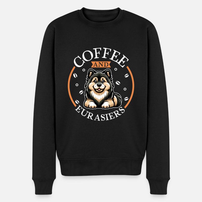 Coffee and Eurasier - Men's Premium Organic Jumper - black