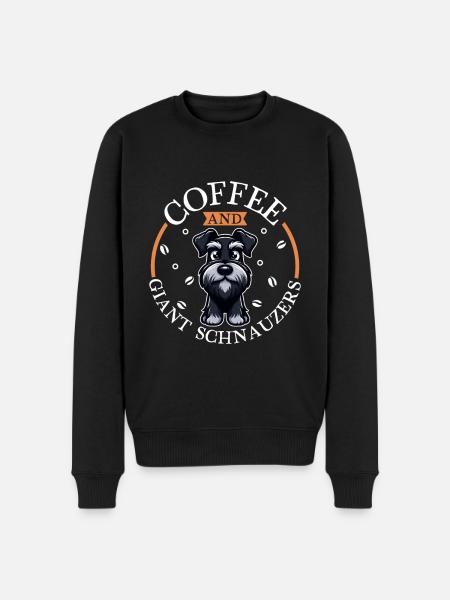 Café et schnauzer géant - Pull Premium bio Homme - noir