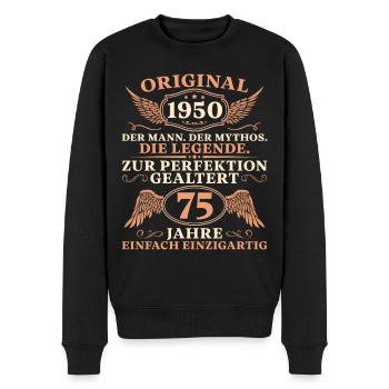 Original 1950 Jahrgang Mann 75 Geburtstag - Männer Premium Bio Pullover - Schwarz - Vorne - Nico (187cm)