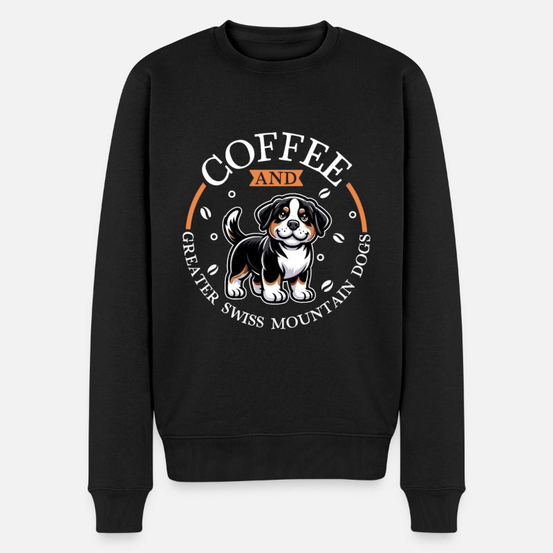 Café et bouvier suisse - Pull Premium bio Homme - noir