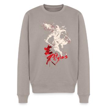 Arnis Eskrima Kali Fma - Men's Premium Organic Jumper - taupe - Front - Nico (187cm)