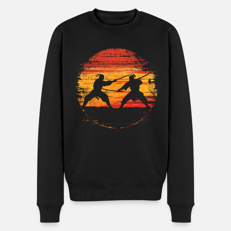 Arnis Eskrima Kali Fma - Männer Premium Bio Pullover - Schwarz