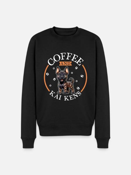 Coffee and Kai Ken - Men's Premium Organic Jumper - black