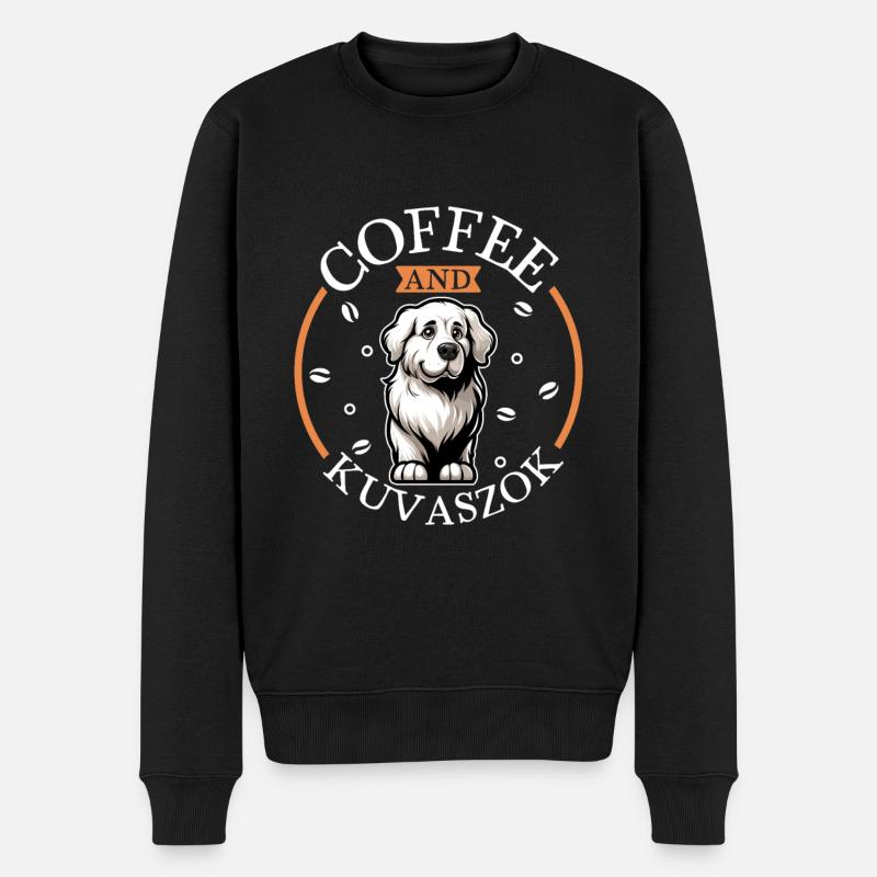 Café et Kuvasz - Pull Premium bio Homme - noir