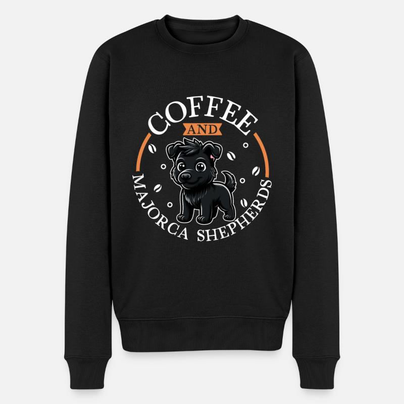 Kaffee und Ca de bestiar - Männer Premium Bio Pullover - Schwarz