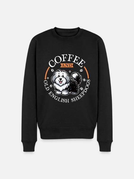 Coffee and Bobtail - Men's Premium Organic Jumper - black