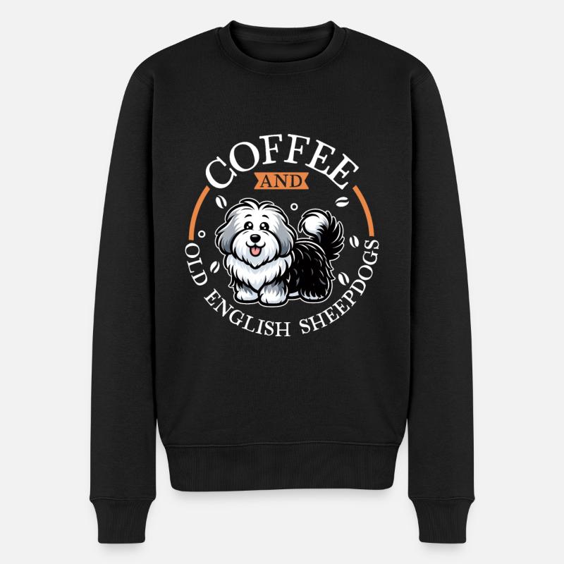 Café et Bobtail - Pull Premium bio Homme - noir