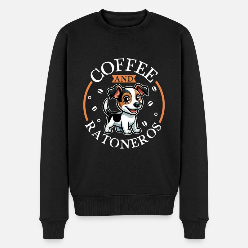 Café et Ratonero Bodeguero Andaluz - Pull Premium bio Homme - noir