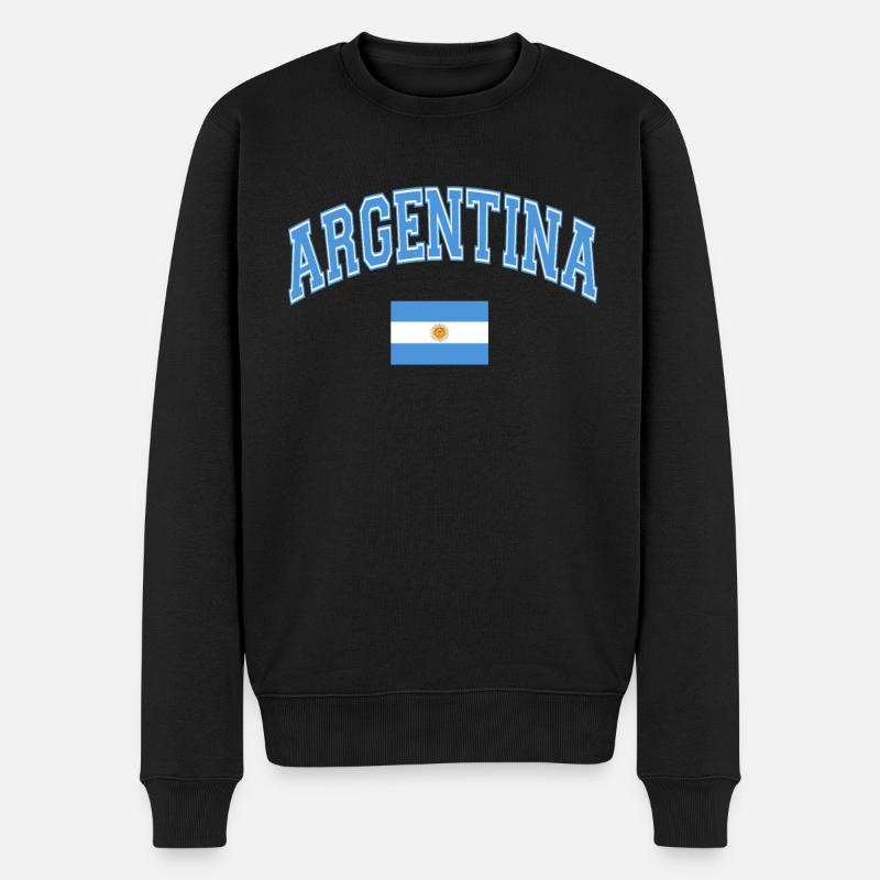 Argentine Cadeau Argentine Drapeau argentin - Pull Premium bio Homme - noir