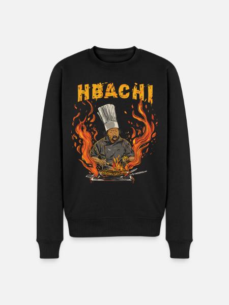 Hibachi Teppanyaki Bbq Cuisine japonaise - Pull Premium bio Homme - noir