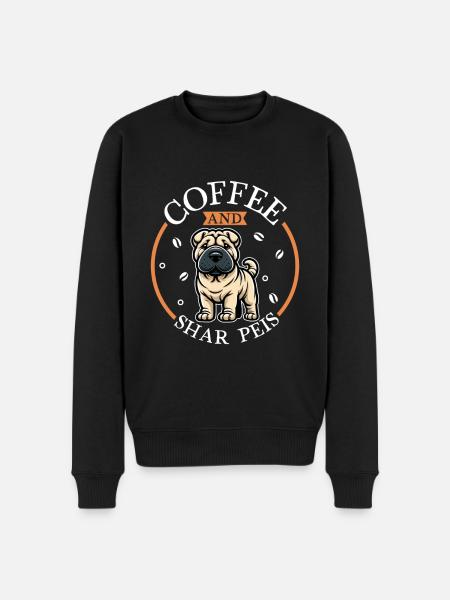 Café et Shar-Pei - Pull Premium bio Homme - noir