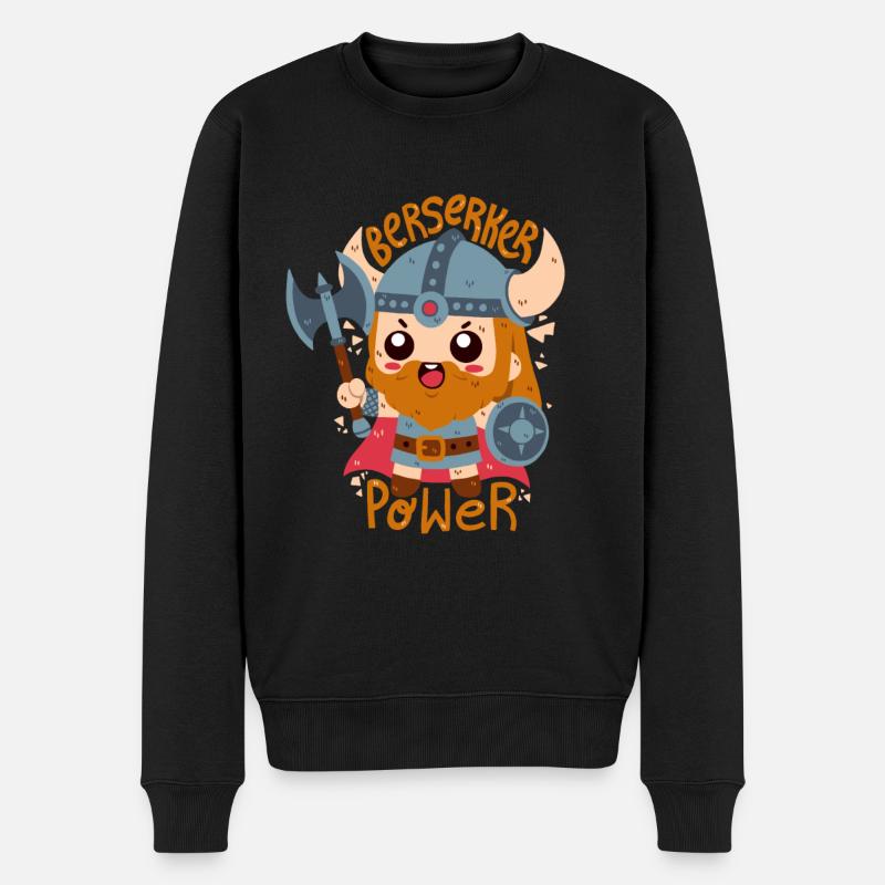 Berserker Power - Männer Premium Bio Pullover - Schwarz