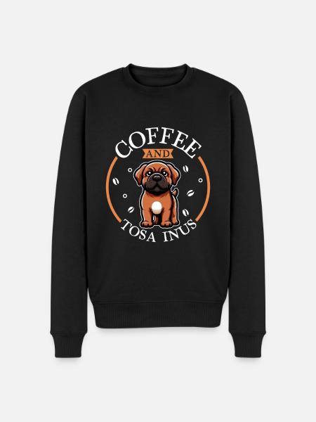 Coffee and Tosa Inu - Men's Premium Organic Jumper - black