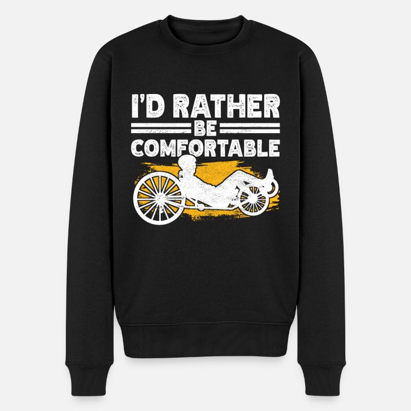Tricycle couché Liegetrike Liegedreirad - Pull Premium bio Homme - noir