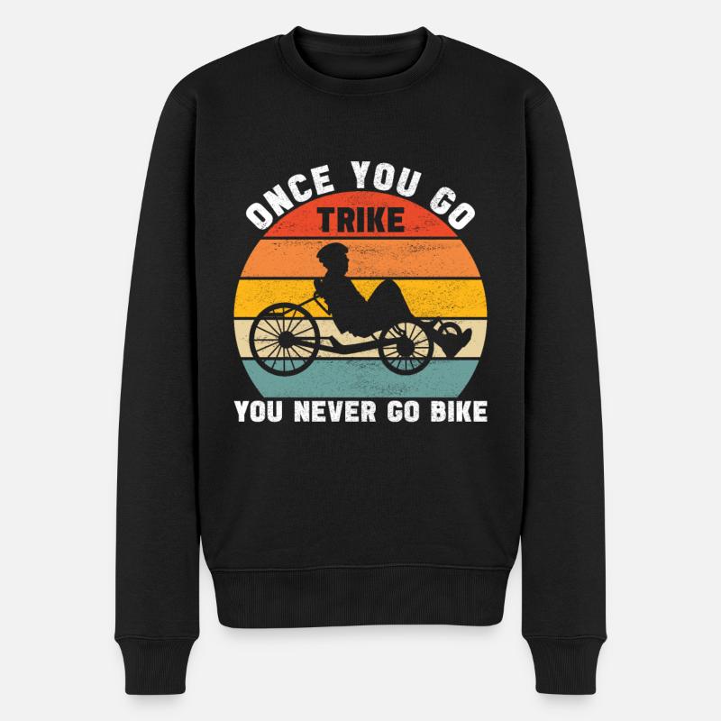Tricycle couché Liegetrike Liegedreirad - Pull Premium bio Homme - noir