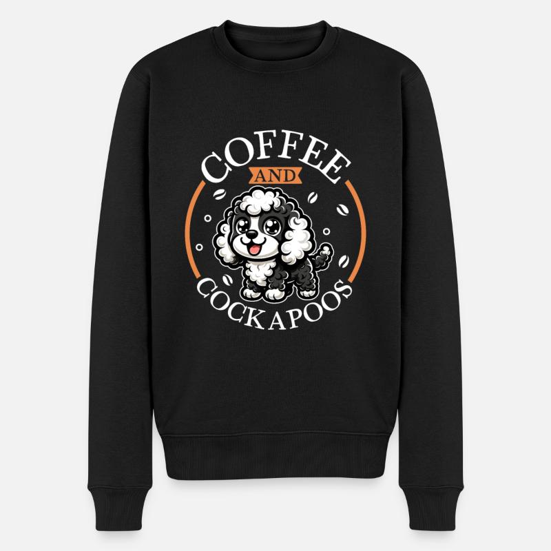 Café et Cockapoo - Pull Premium bio Homme - noir