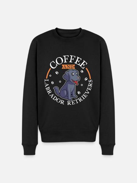 Coffee and Labrador Retriever - Men's Premium Organic Jumper - black