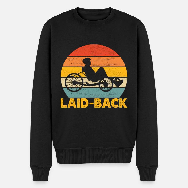 Tricycle couché Liegetrike Liegedreirad - Pull Premium bio Homme - noir