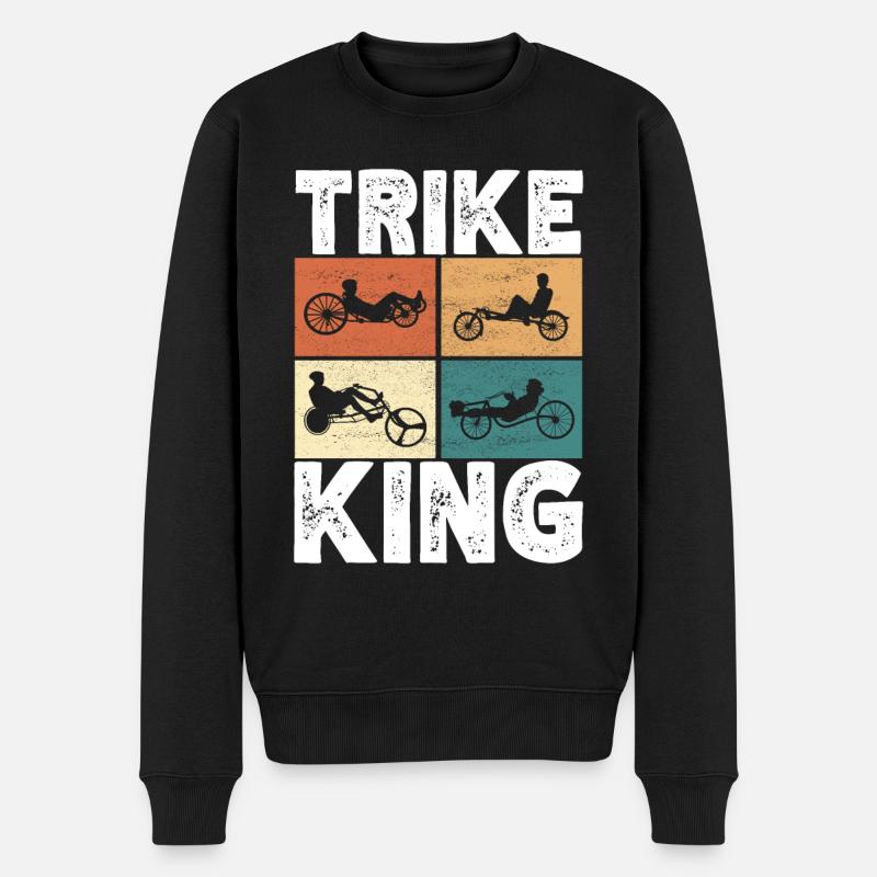 Tricycle couché Liegetrike Liegedreirad - Pull Premium bio Homme - noir