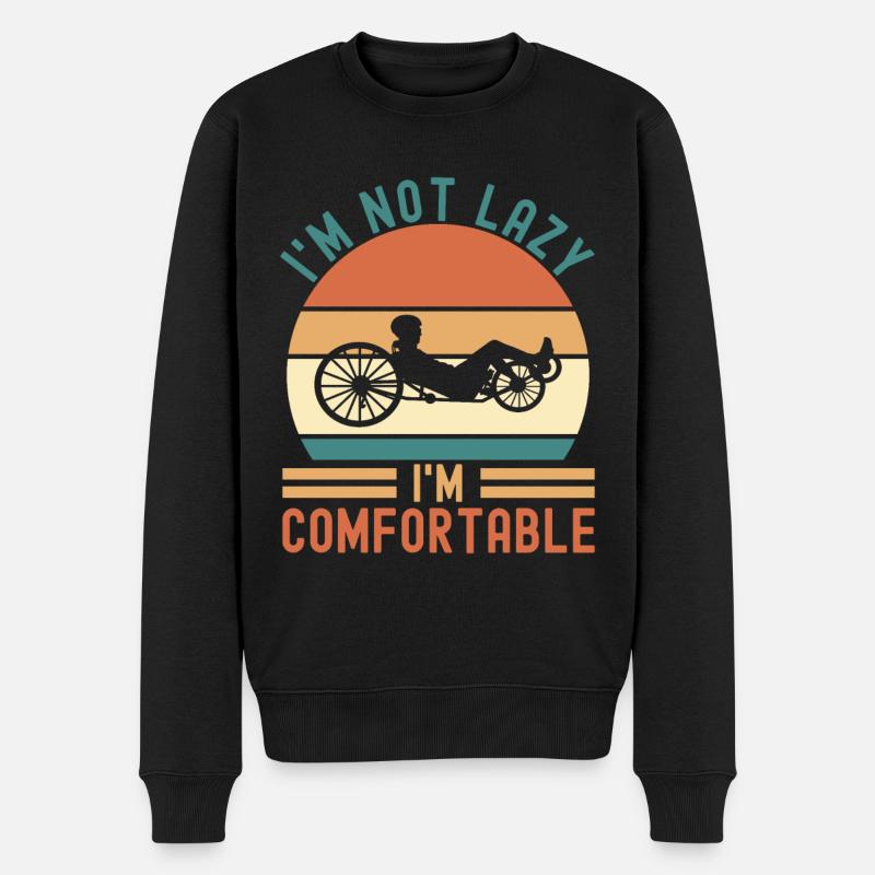 Tricycle couché Liegetrike Liegedreirad - Pull Premium bio Homme - noir