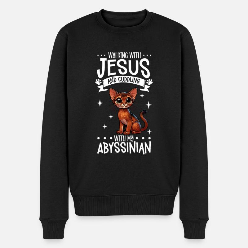 Jésus et mes Abyssins - Pull Premium bio Homme - noir