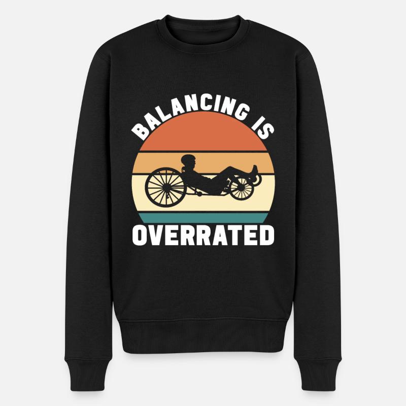 Tricycle couché Liegetrike Liegedreirad - Pull Premium bio Homme - noir