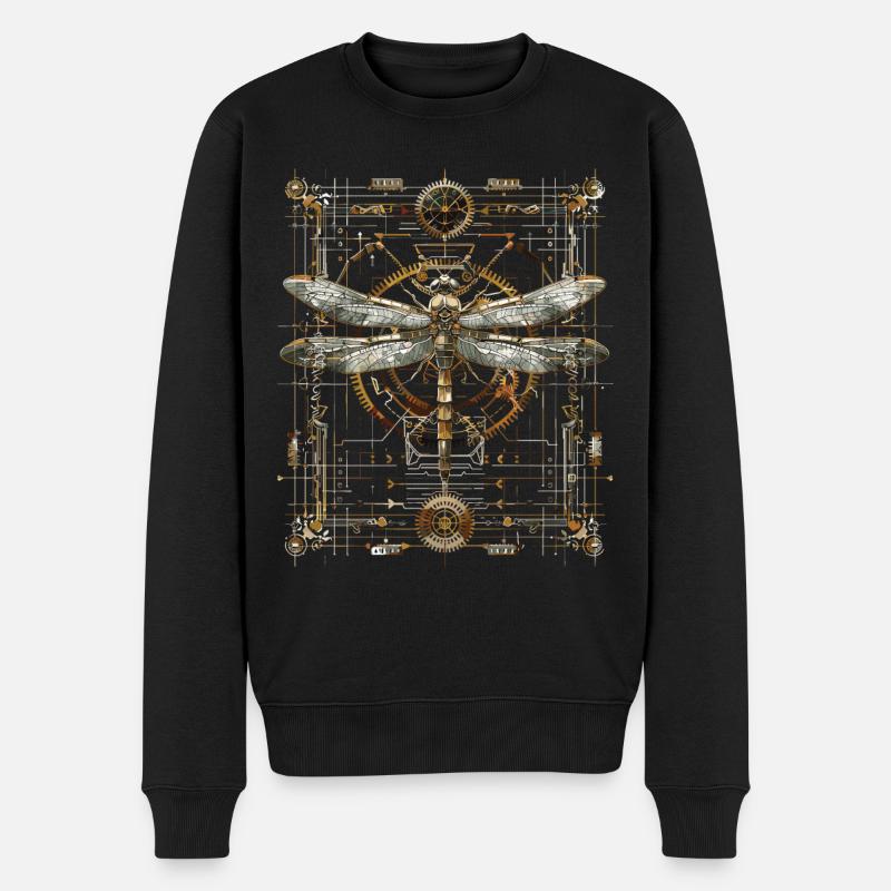 Libellule steampunk - Pull Premium bio Homme - noir