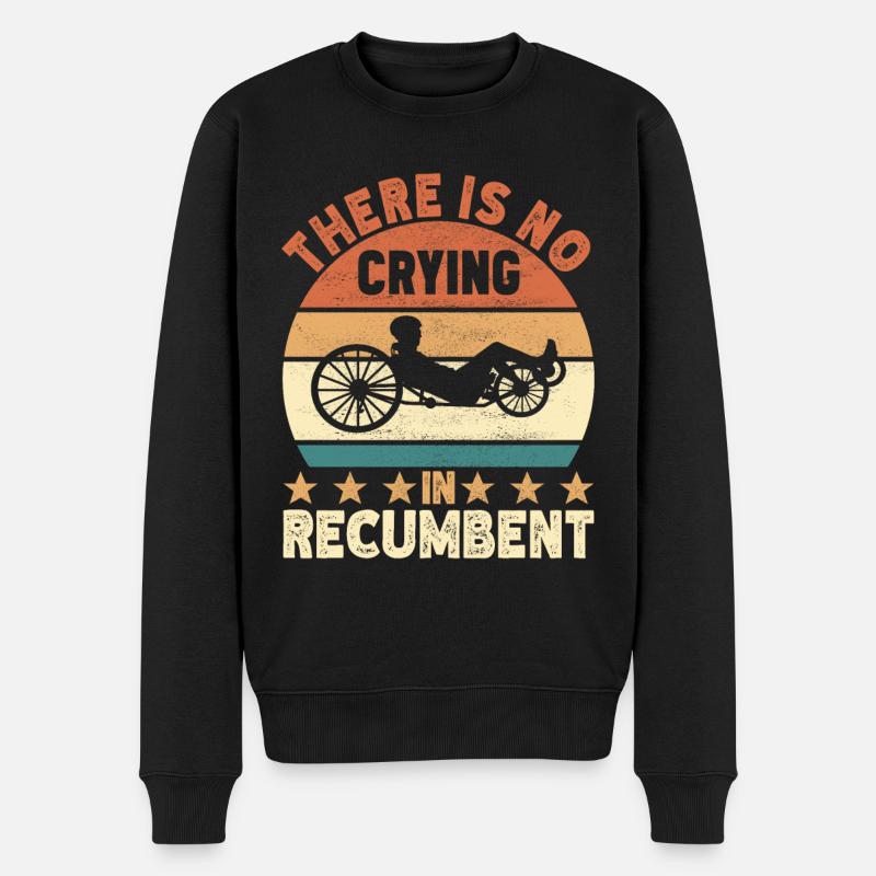 Tricycle couché Liegetrike Liegedreirad - Pull Premium bio Homme - noir