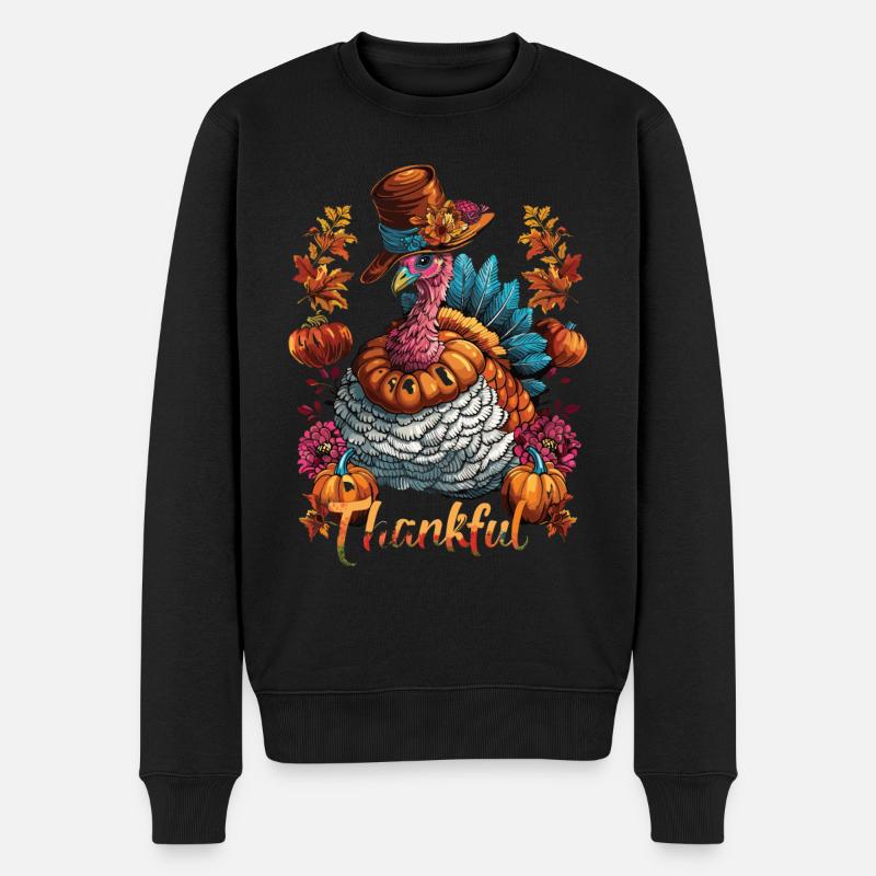 Grateful Gobble Wobble Thanksgiving - Pull Premium bio Homme - noir