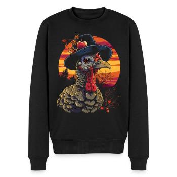 Dankbares Gobble Wobble Thanksgiving - Männer Premium Bio Pullover - Schwarz - Vorne - Nico (187cm)