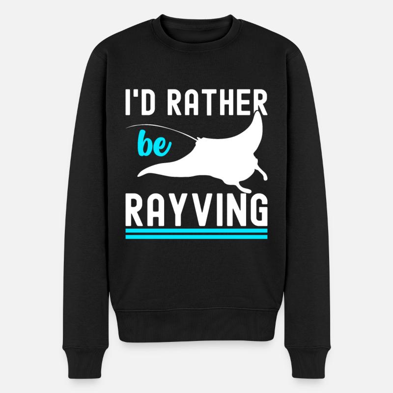Mantarochen Großer Manta Meeresbewohner - Männer Premium Bio Pullover - Schwarz