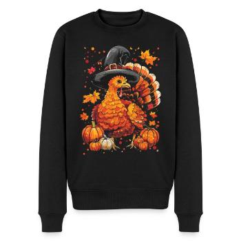 Dankbares Gobble Wobble Thanksgiving - Männer Premium Bio Pullover - Schwarz - Vorne - Nico (187cm)