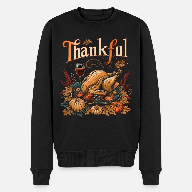 Grateful Gobble Wobble Thanksgiving - Pull Premium bio Homme - noir