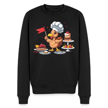 Dankbares Gobble Wobble Thanksgiving - Männer Premium Bio Pullover - Schwarz - Vorne - Nico (187cm)