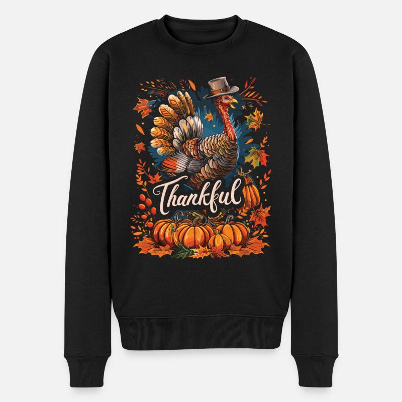 Grateful Gobble Wobble Thanksgiving - Pull Premium bio Homme - noir