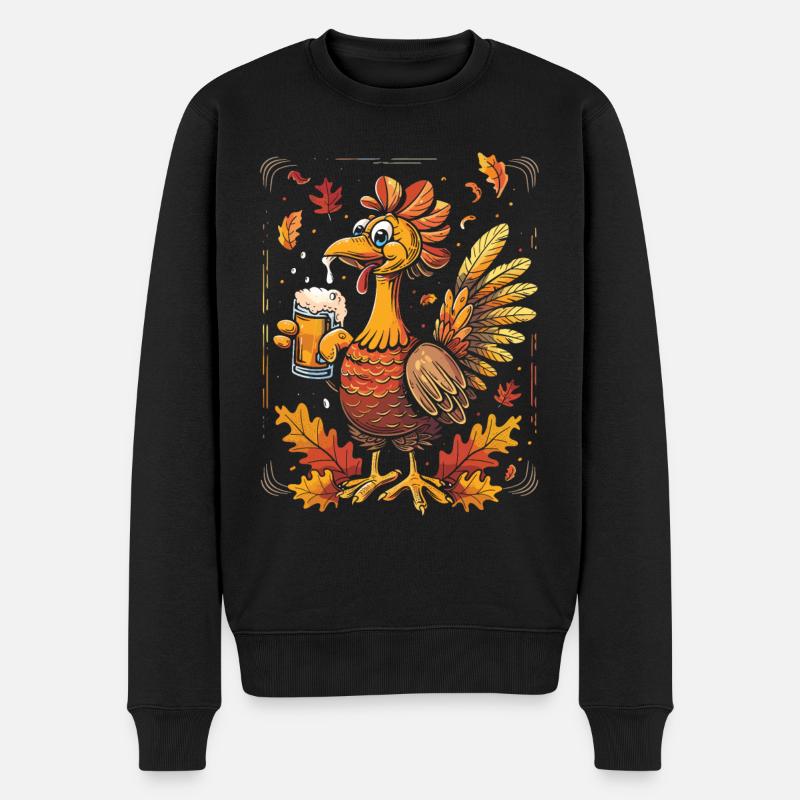 Grateful Gobble Wobble Thanksgiving - Pull Premium bio Homme - noir