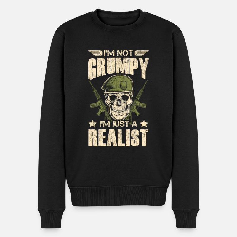 Veteran Medicated Dysfunctional - Men's Premium Organic Jumper - black