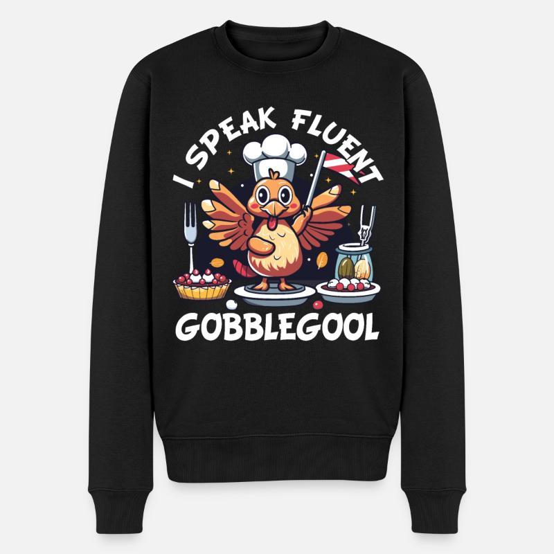 Gobblegool Dinde Thanksgiving - Pull Premium bio Homme - noir