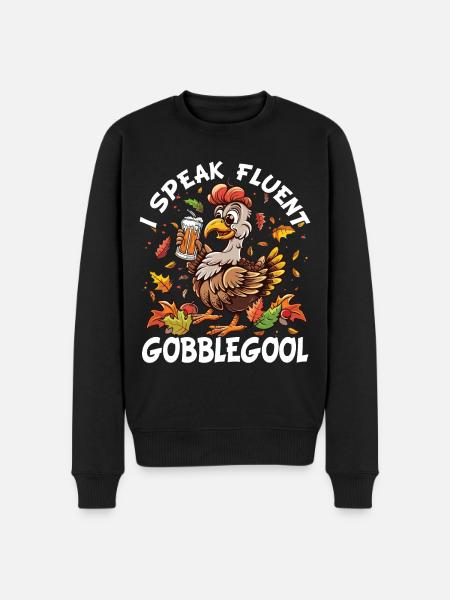 Gobblegool Dinde Thanksgiving - Pull Premium bio Homme - noir