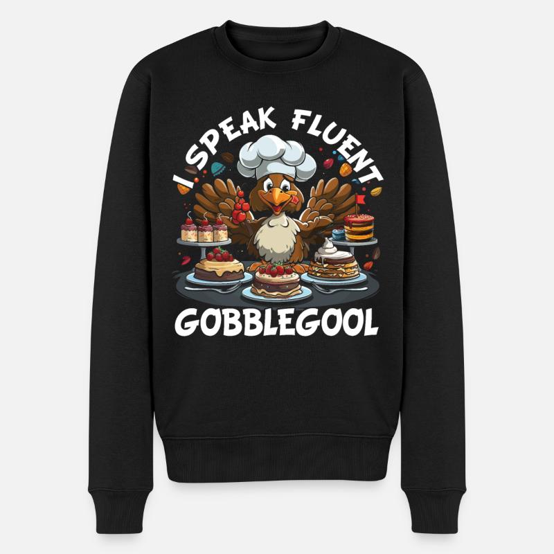 Gobblegool Turkeyday Thanksgiving - Men's Premium Organic Jumper - black