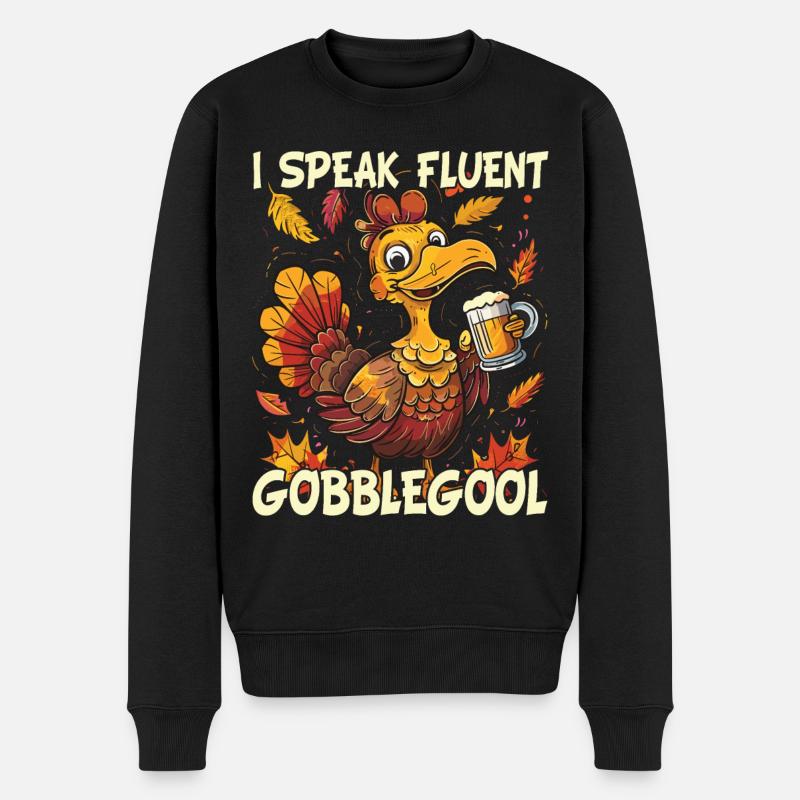 Gobblegool Dinde Thanksgiving - Pull Premium bio Homme - noir