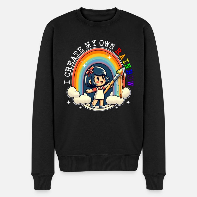 JE CRÉE MON PROPRE ARC-EN-CIEL - Pull Premium bio Homme - noir