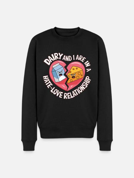 Lactose intolerance Lactose intolerant - Men's Premium Organic Jumper - black