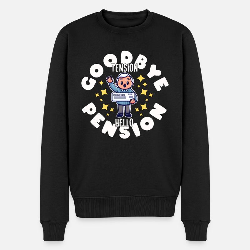 IM RUHESTAND: AUF WIEDERSEHEN SPANNUNG HALLO RENTE - Männer Premium Bio Pullover - Schwarz